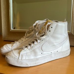 Nike Blazer High Tops All White